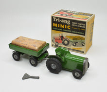 Tri-ang Minic Farm Tractor with trailer Very Near Mint/Boxed