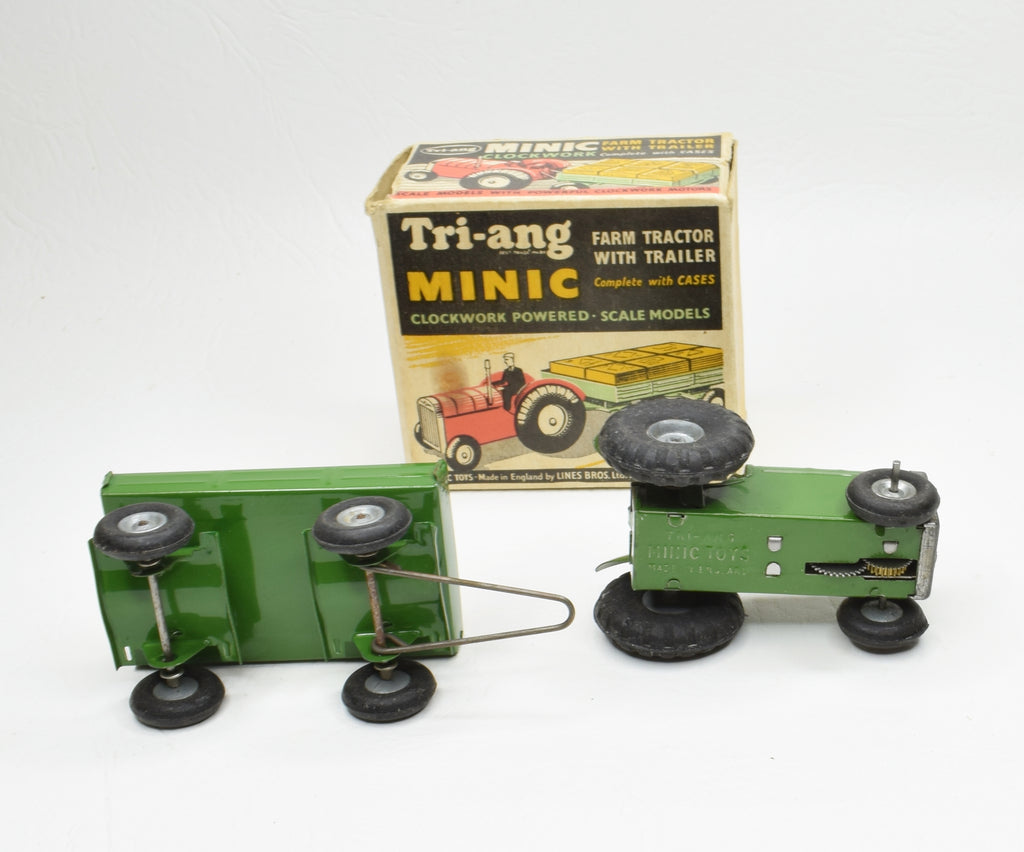 Tri-ang Minic Farm Tractor with trailer Very Near Mint/Boxed – JK DIE ...