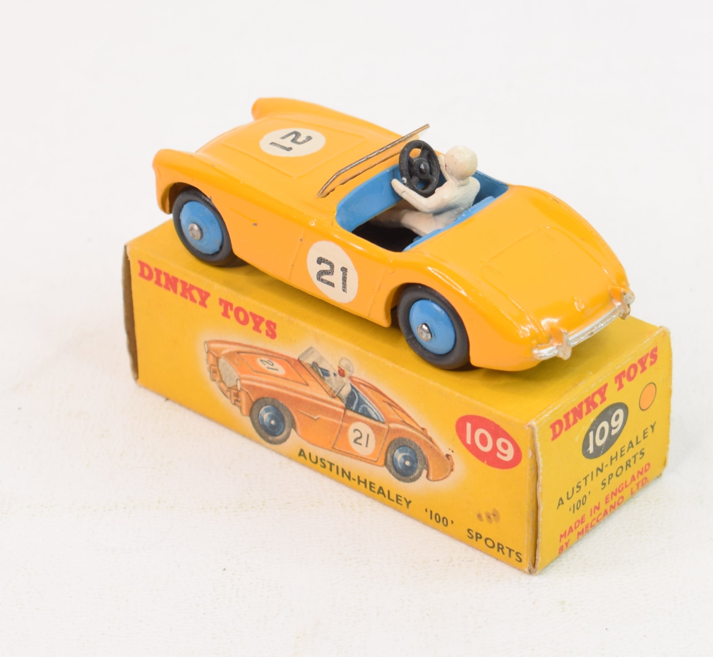 Rare Dinky Toys D'origine - Austin-Healey 100 Sports - Fabriqué En Angleterre - Réf. 109