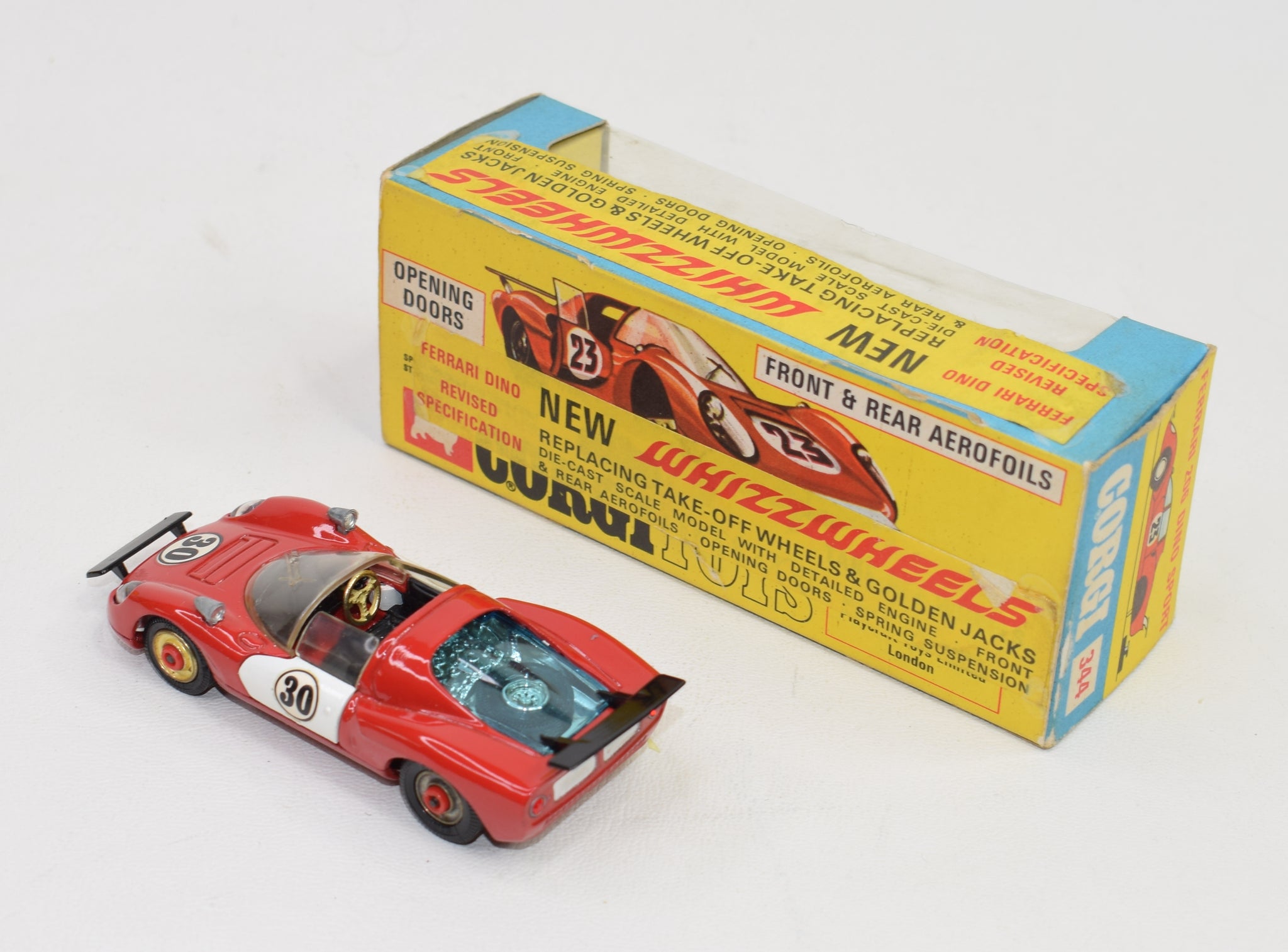 Dinky Toys boîte repro 23 J auto de course ferrari | UK Dinky Toys boîte repro 23 J auto de course ferrari | UK