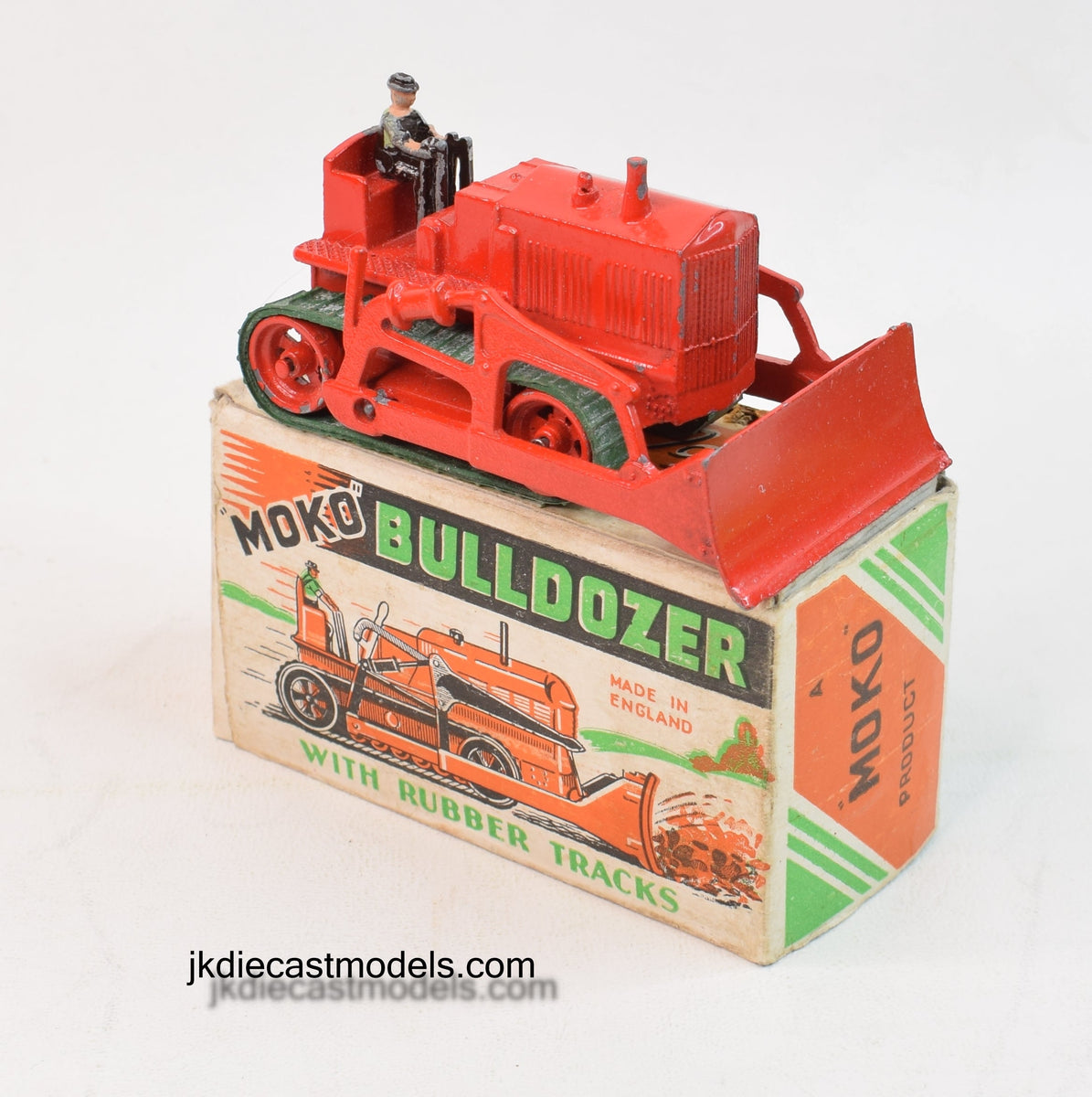 Moko Bulldozer with rubber tracks Very Near Mint/Boxed