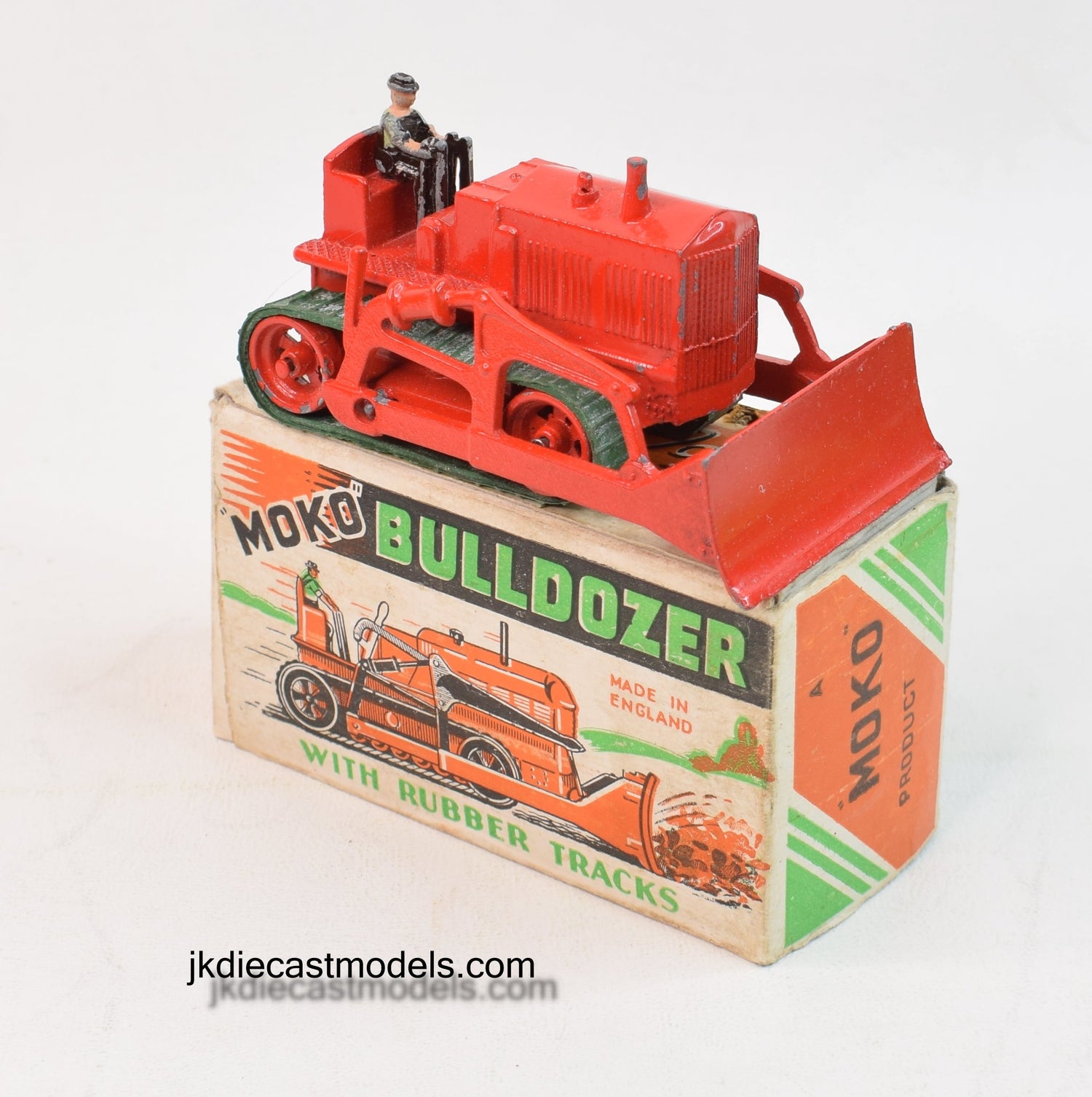 Moko Bulldozer with rubber tracks Very Near Mint/Boxed