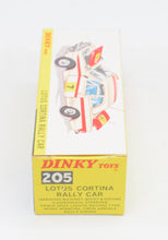 Dinky toys 205 Lotus Cortina Rally car Box only