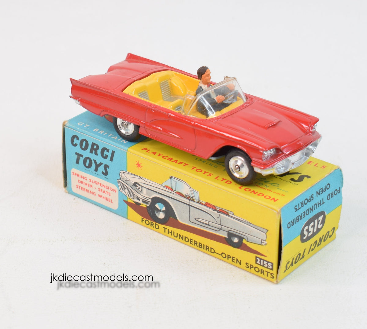 Corgi Toys 215s Ford Thunderbird Virtually Mint/Boxed (MW)