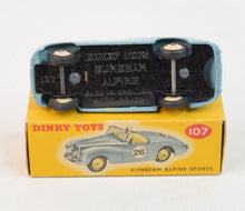Dinky toys 107 Sunbeam Alpine Sports Very Near Mint/Boxed 'Hugglescote' Collection
