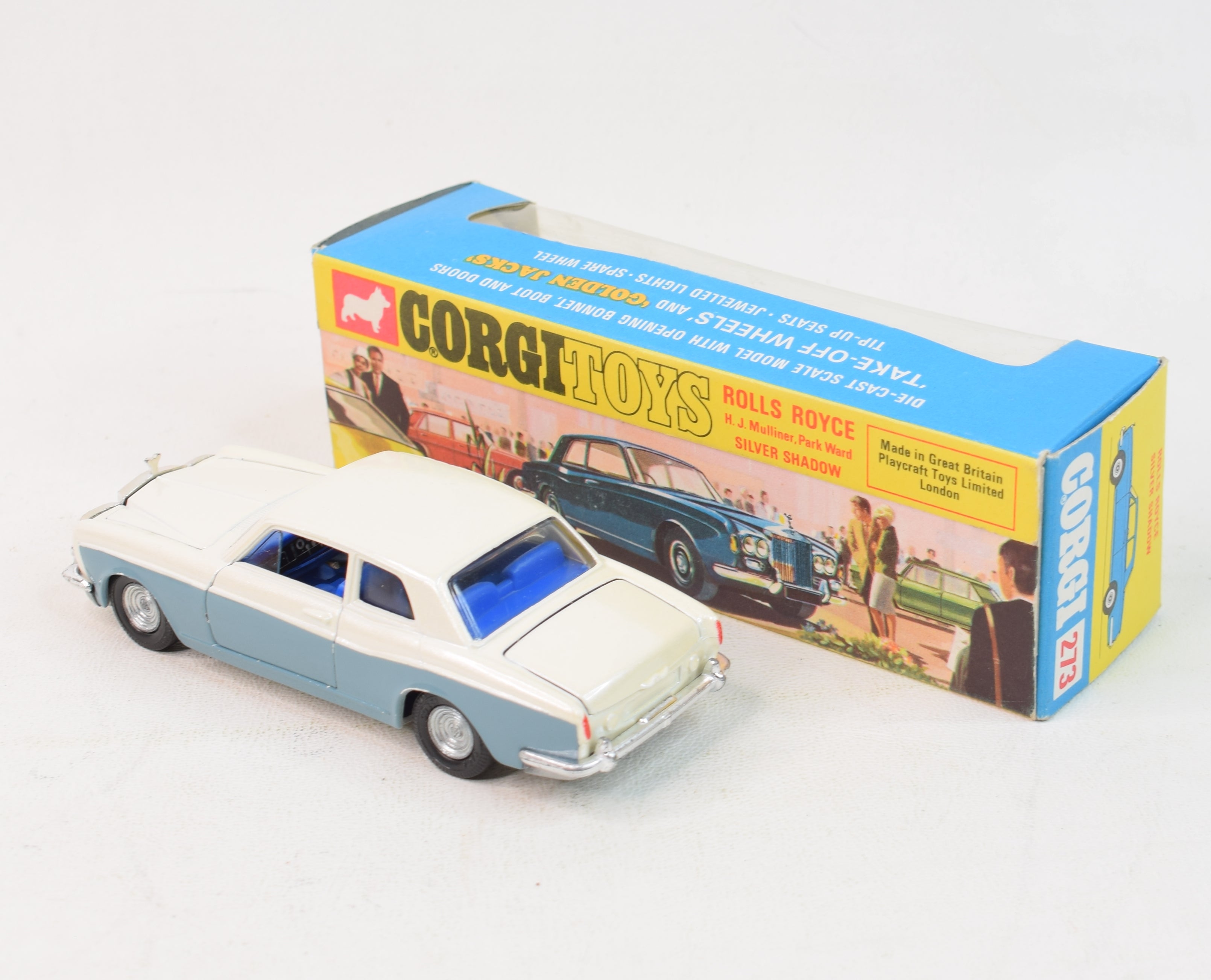 Corgi Toys Rolls Royce ミニカー 1/43 Corgi toys 273 Rolls-Royce Silver Shadow Virtually Mint