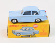 Dinky Toys 189 Triumph Herald 'Promotional' Virtually Mint/Boxed (Powder blue)