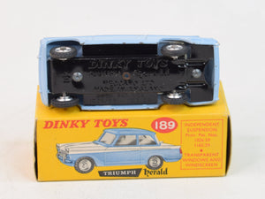 Dinky Toys 189 Triumph Herald 'Promotional' Virtually Mint/Boxed (Powder blue)