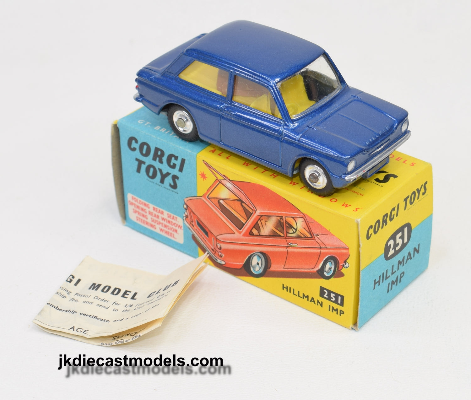 Corgi toys 251 Hillman Imp Virtually Mint/Boxed 'JJP Vancouver' Collection