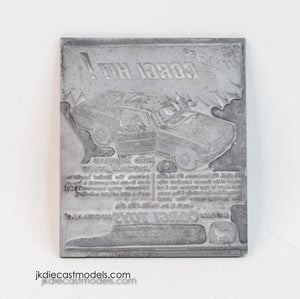Corgi Toys 320 Ford Mustang Original Printing plate