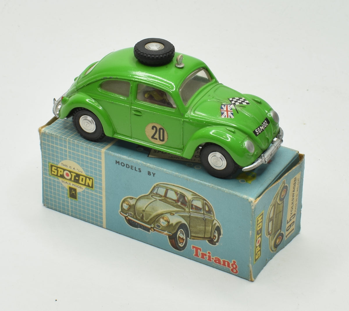 Spot-on 195 Volkswagen Beetle Very Near Mint/Boxed (Vivid green)