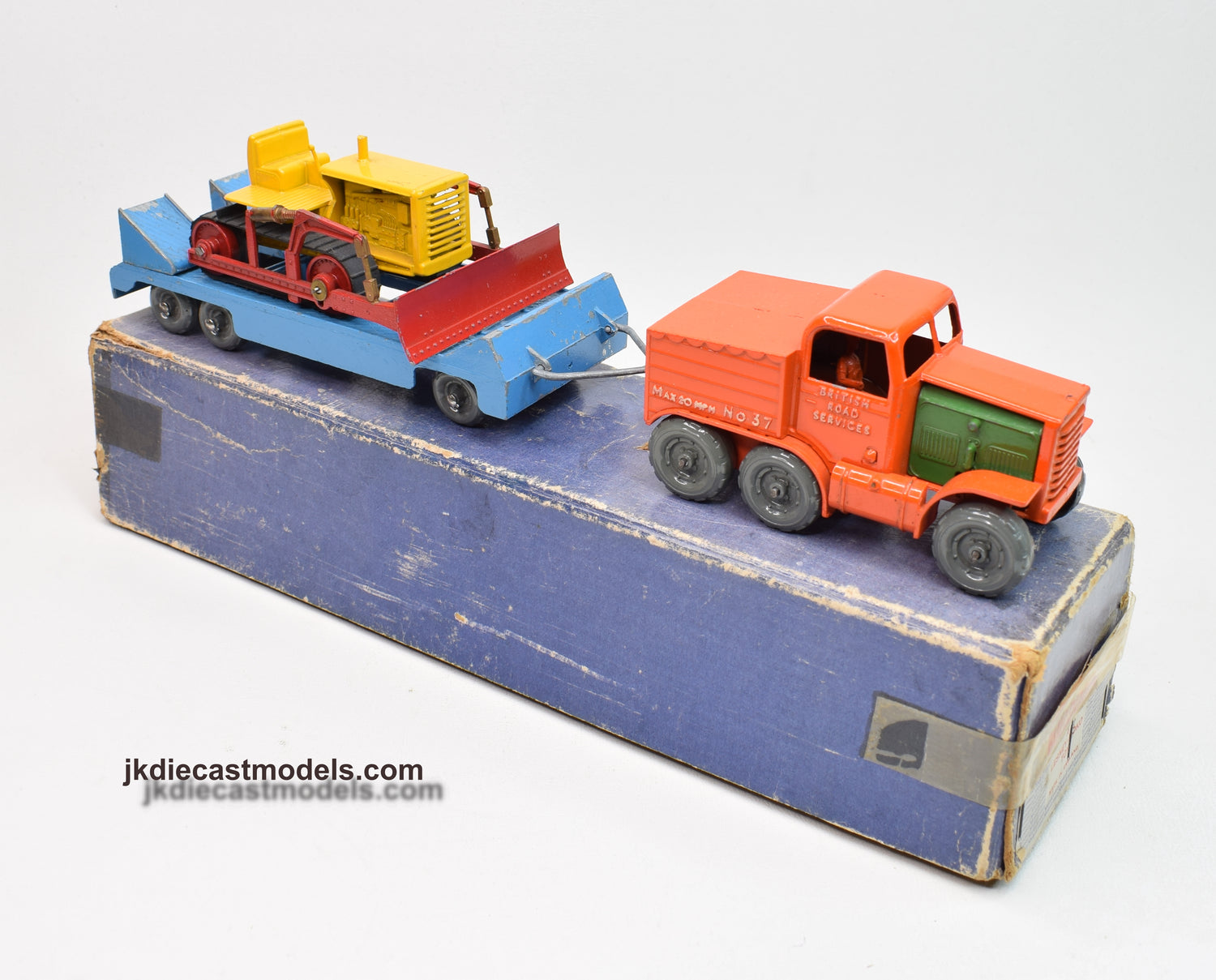 Moko Lesney Prime Mover, Trailer & Bulldozer Very Near Mint/Boxed