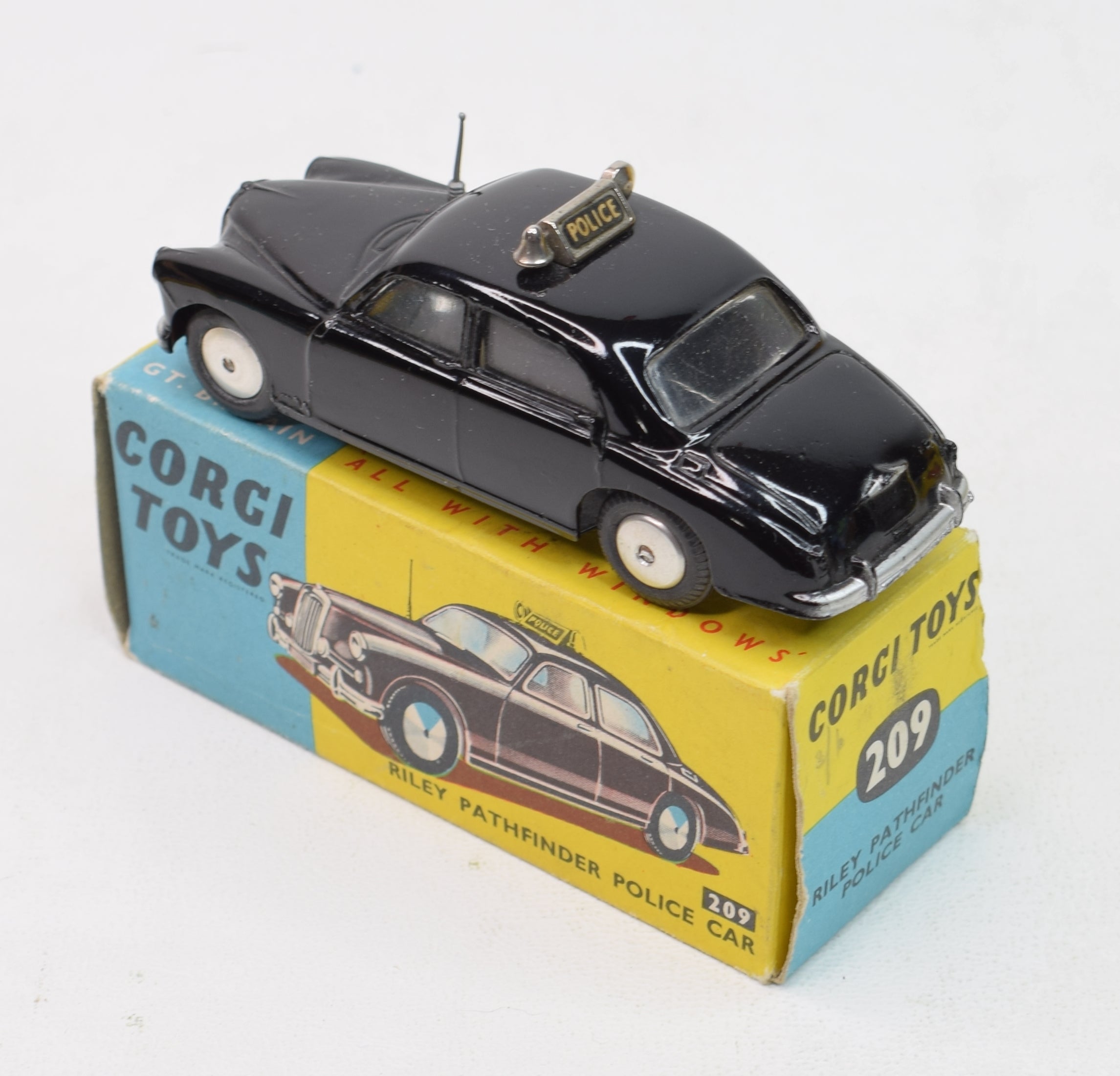 Corgi Toy Riley Corgi Toys 209 Riley Pathfinder Police car Virtually Mint/Boxed 'JJP V ...