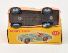 Dinky toys 111 Triumph Tr2 Virtually Mint/Boxed (Lighter pink) 'Dinky sports car' Collection