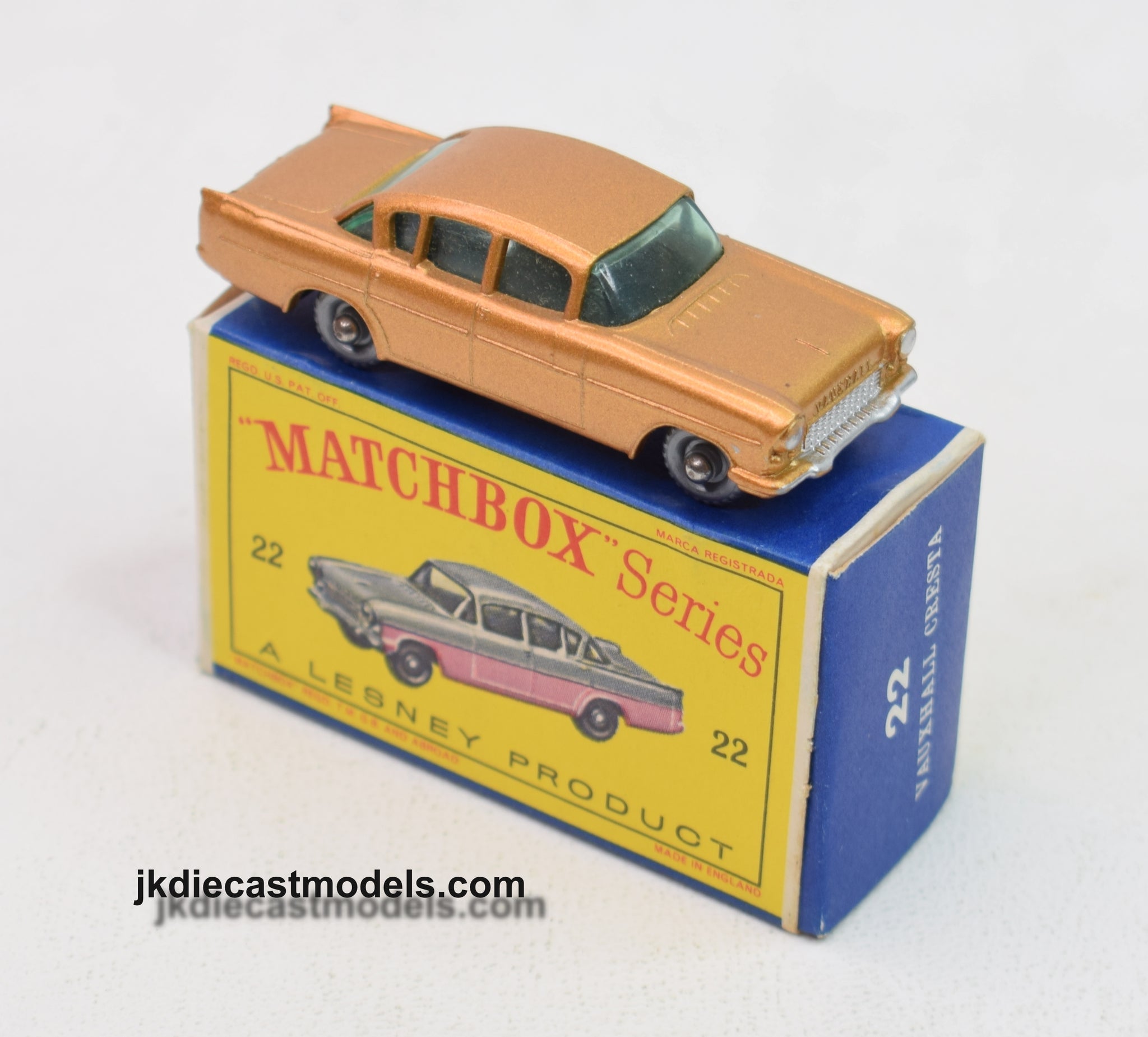 Matchbox Lesney 22 Vauxhall Cresta Virtually Mint/Boxed – JK DIE 