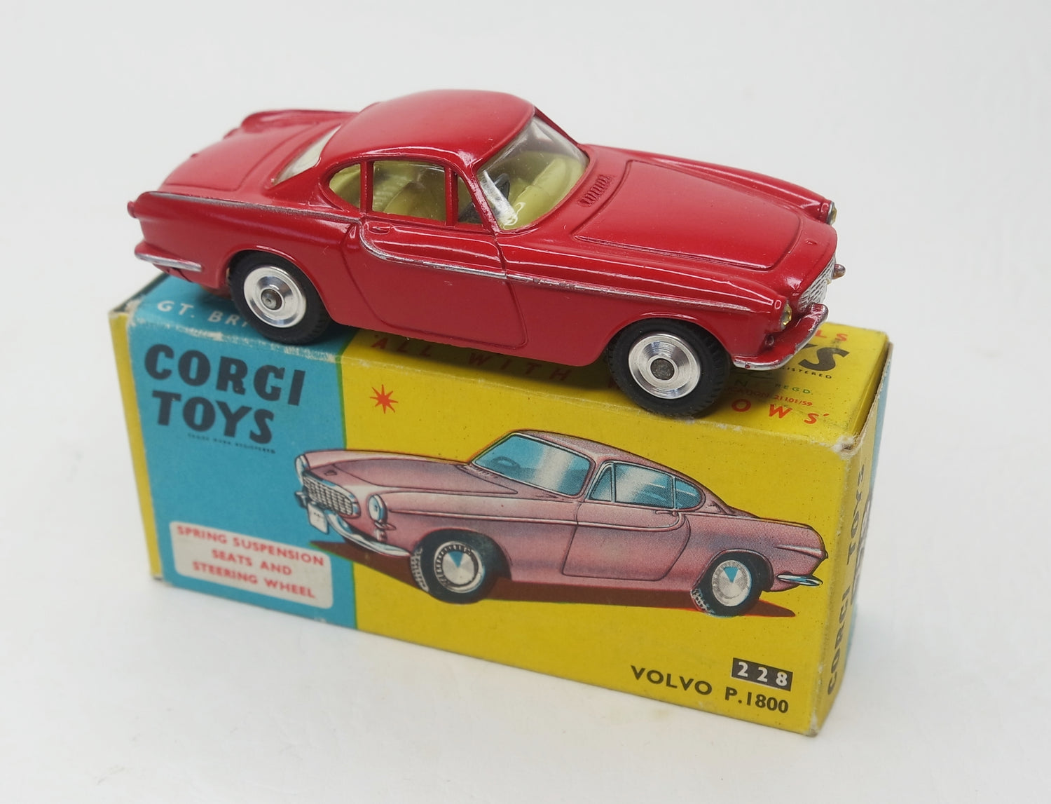 Corgi Toys 228 Volvo P.1800 Very Near Mint/Boxed