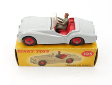 Dinky toys 105 Triumph Tr2 Virtually Mint/Boxed (C.C)