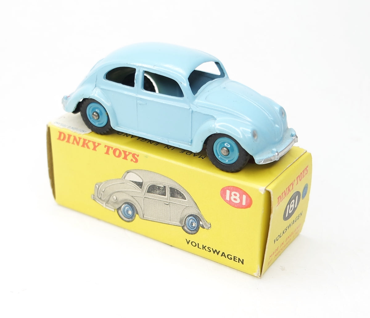 Dinky toys 181 VW Beetle Virtually Mint/Boxed (Plastic hubs).