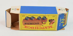 Matchbox Lesney No 17 8-Wheel Tipper Original Box Only - Type E3